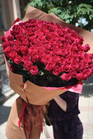 101 голландская роза 100 см