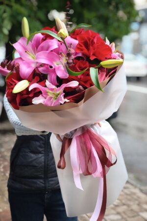Микс лилия и роза