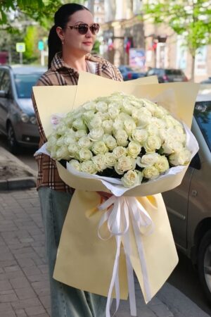 Букет из 101 розы 70 см