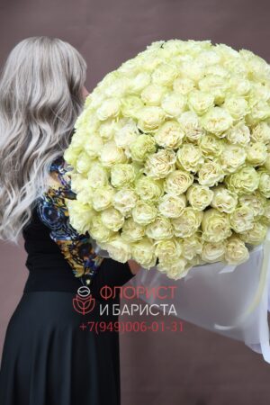Букет из 101 голландской розы 70 см