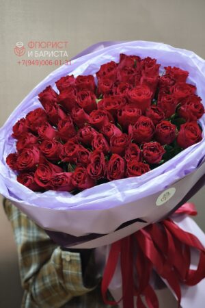 Букет из 51 розы 40 см