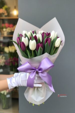 Букет из 21 тюльпана
