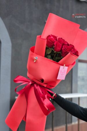 Букет из 11 голландских роз 80 см