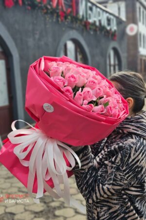 Букет из 35 нежных роз 50 см