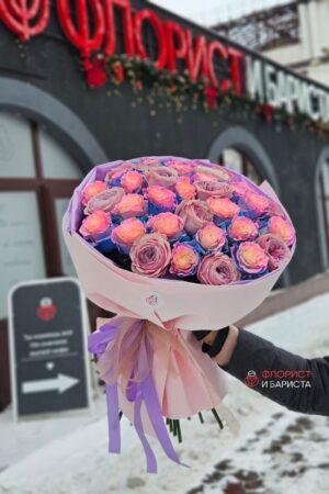 Букет из микса роз 35 штук