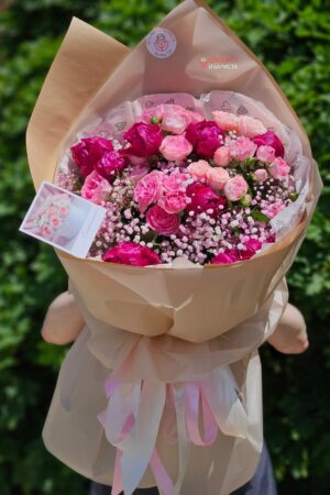 Букет из 51 кенийской розы