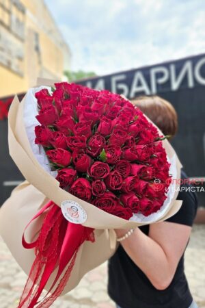 Букет из 101 кенийской розы 40 см